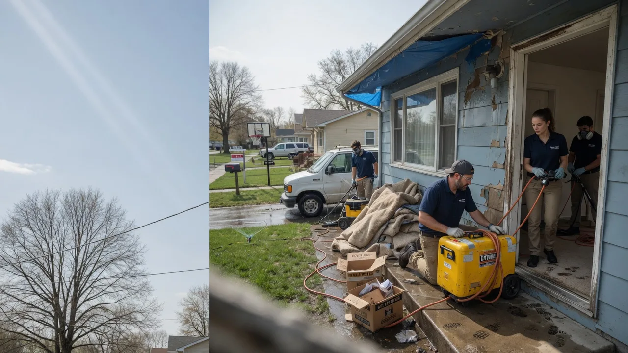 Basement Flood Cleanup in Shobonier, IL near me